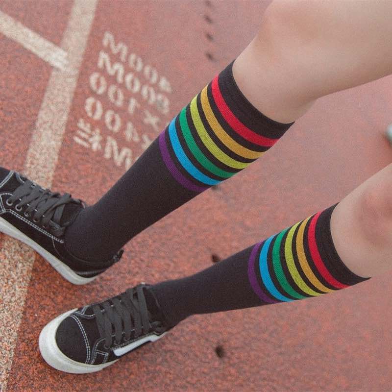 Chaussettes Hautes Arc-En-Ciel