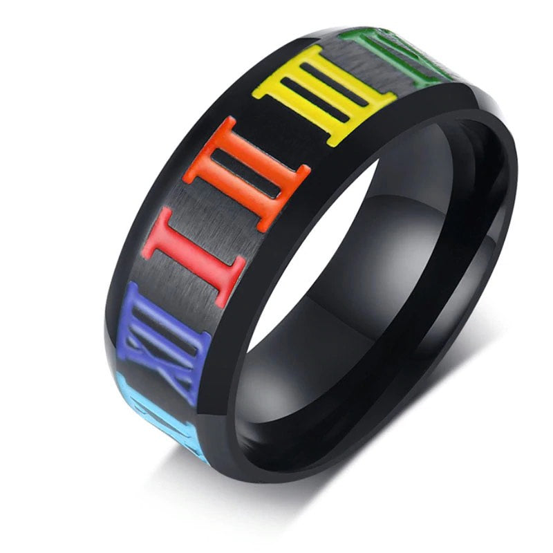 Bague LGBT <br/> Chiffres Romains