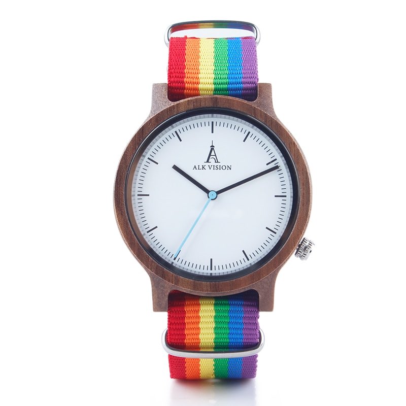 Montre Bois Noyer LGBT