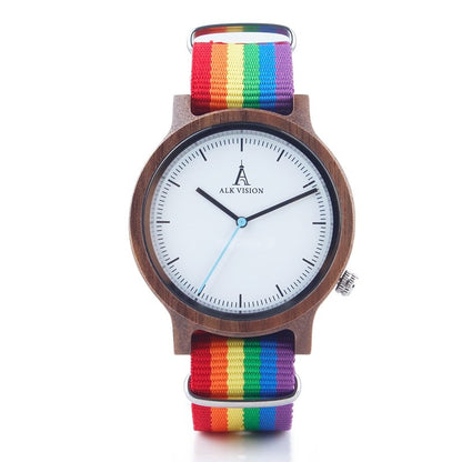 Montre Bois Noyer LGBT