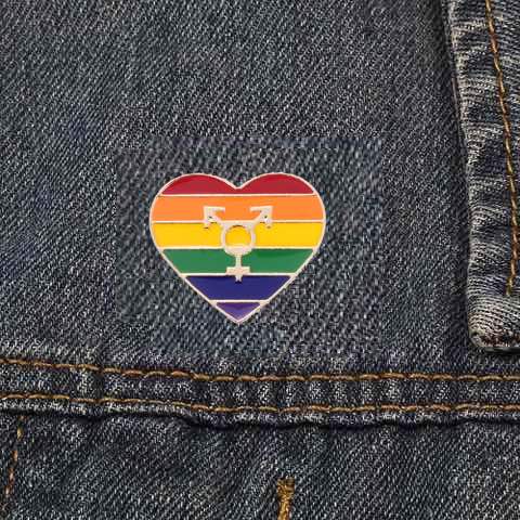 Pins Coeur Bisexuel