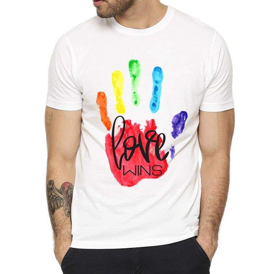 T-shirt Main Homme Love Wins