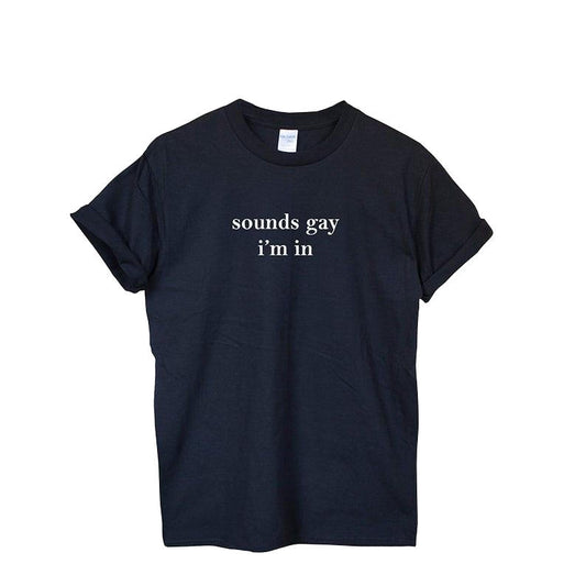 T-shirt Noir Gay